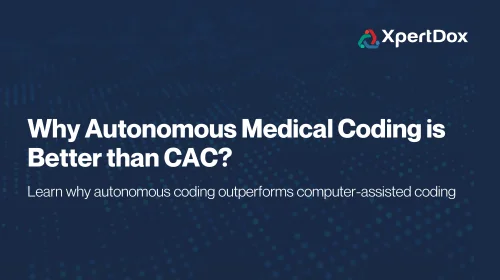 Autonomous medical coding versus traditional and AI-ML-based CAC, highlighting automation, accuracy, and scalability benefits.