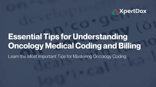 Oncology medical billing and coding documents.